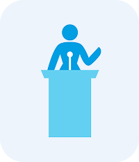 Full and equal decision-making power hover icon