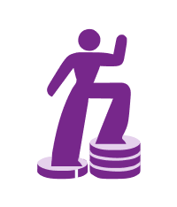 Freedom from poverty hover icon